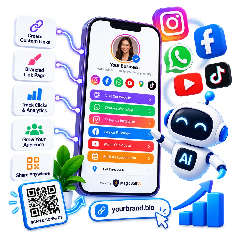 Link-in-bio & instant website builder - white-label software for agencies by MagicBolt AI