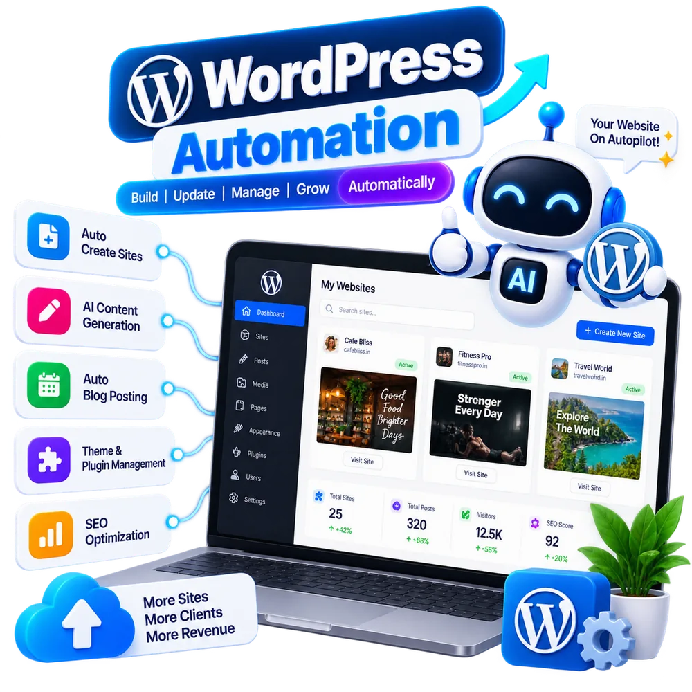 WordPress auto-publishing automation - white-label software for agencies by MagicBolt AI
